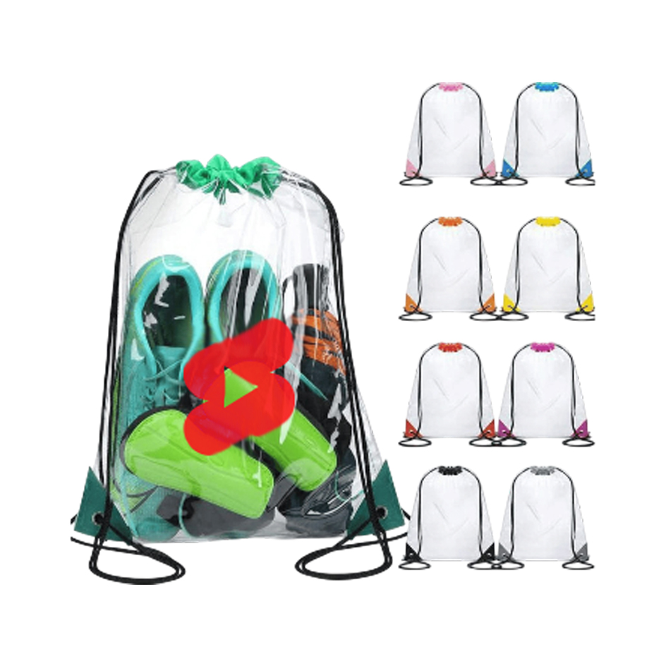 Clear Stadium Drawstring Bag view 2